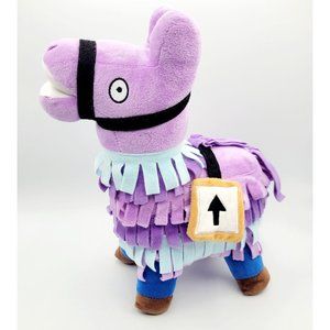Fortnite Loot Llama Pinata Plush Stuffed Animal Blue And Purple 12"